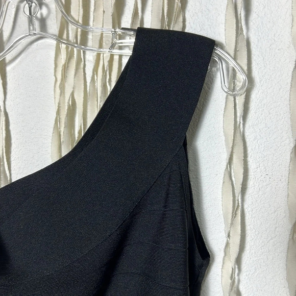 Dress The Population Black Vera One Shoulder Body Con Bandage Dress Size M - Picture 3 of 15